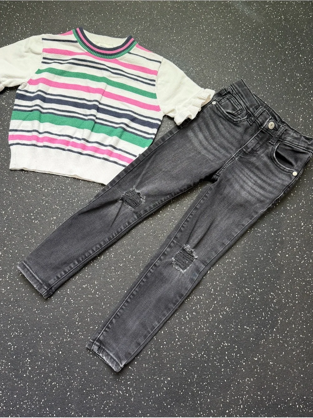 Girls Size 6/6X Bundle Free Assembly Sweater Art Class Distressed Jeans